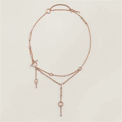 hermes chaos necklace|Hermes lariat necklace.